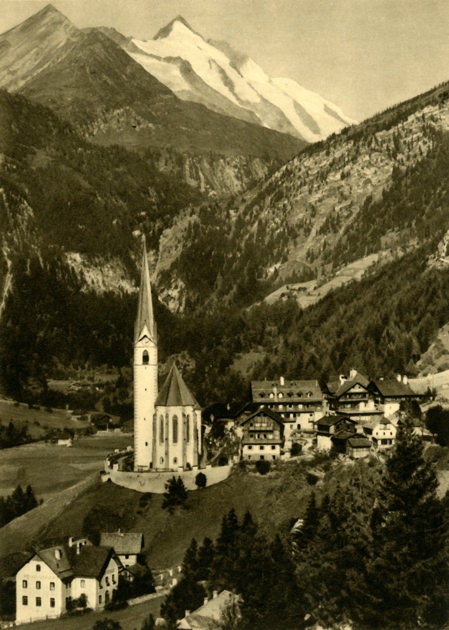 St Vincent Kilisesi, Heiligenblut am Großglockner, Avusturya, c1935. by Unbekannt