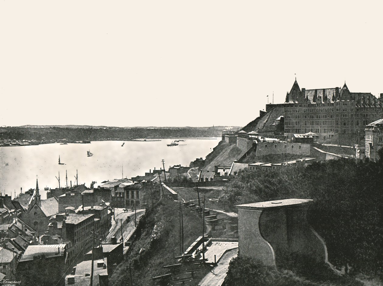 Citadelle ve St Lawrence Nehri, Quebec, Kanada, 1895. by Unbekannt