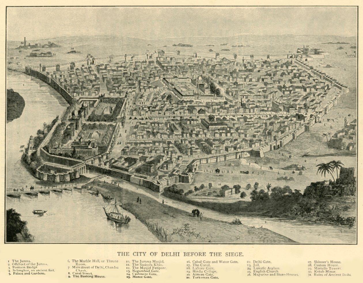Kuşatmadan Önce Delhi Şehri, 1901. by Unbekannt
