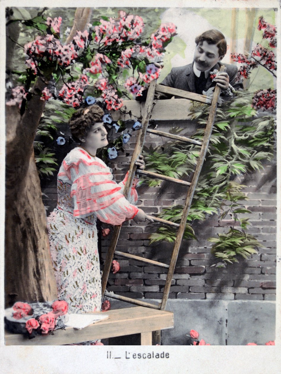 Tırmanma, eski Fransız kartpostal, c1900 by Unbekannt