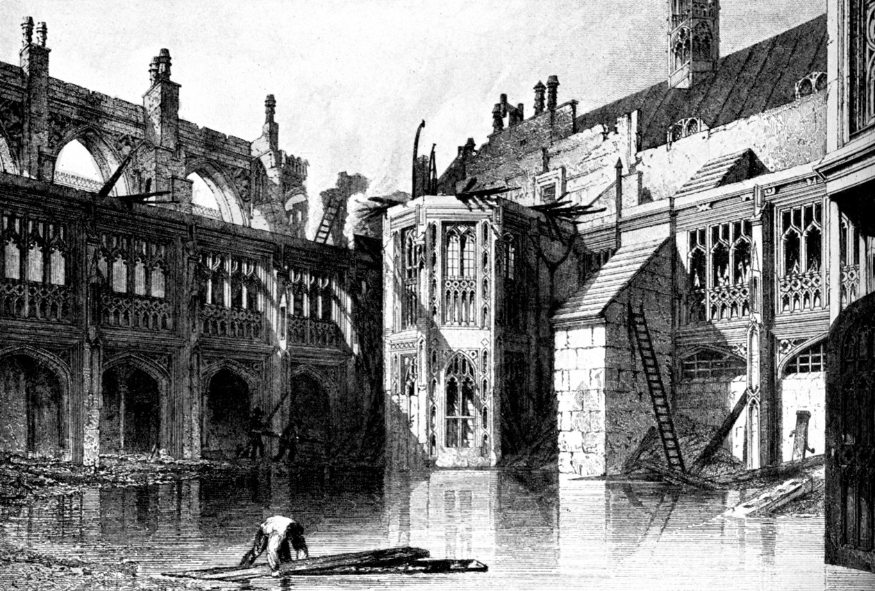 Manastır Mahkemesi, St Stephens Şapeli, Westminster Sarayı, 1834 c1905 by Unbekannt