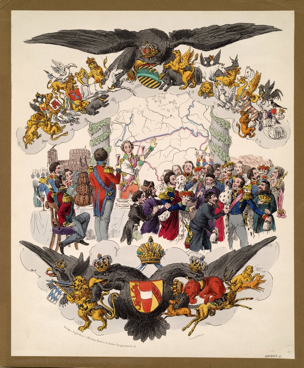 Viyana Karikatürü Kongresi, 1815 by Unbekannt