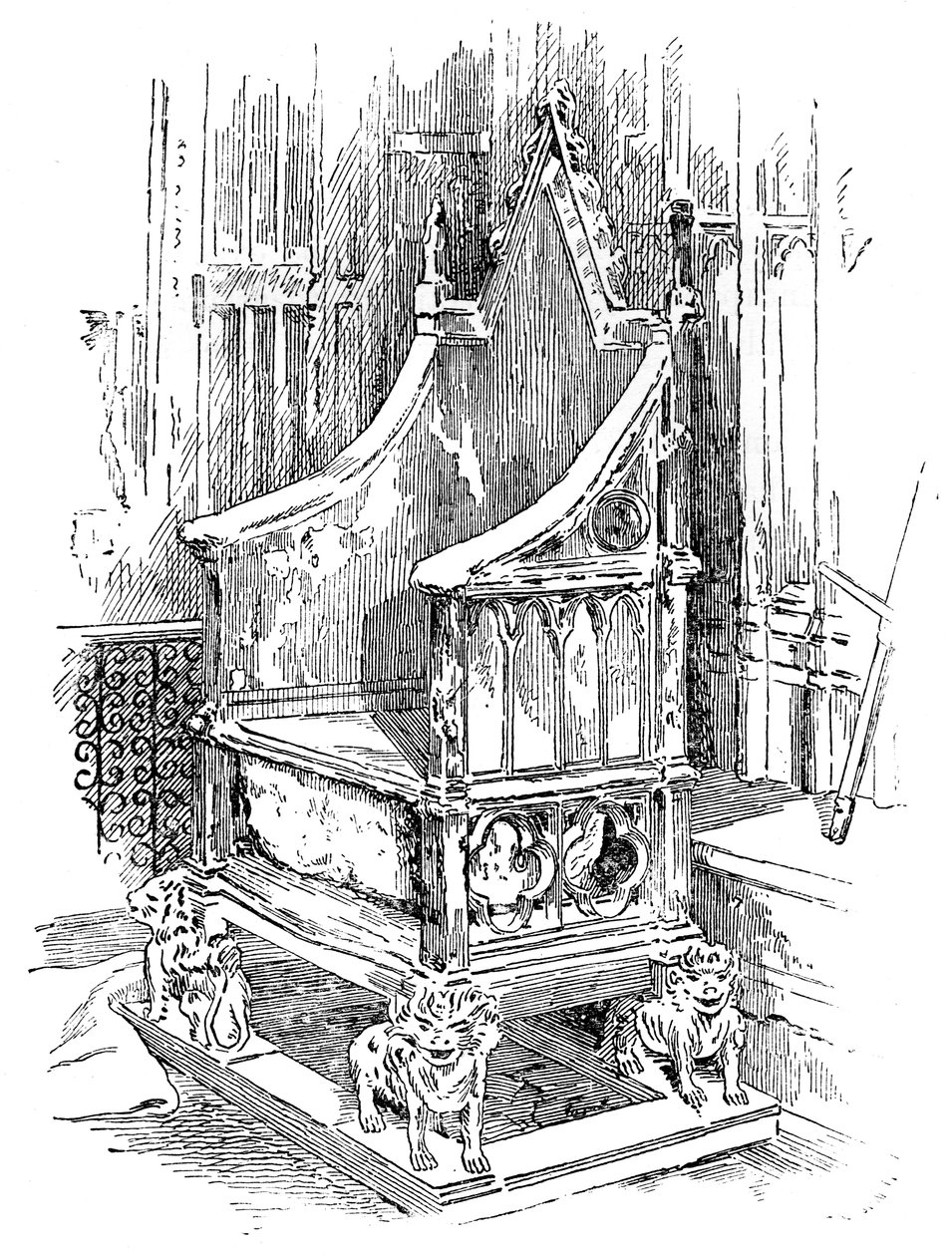 Taç Giyme Koltuğu, Westminster Abbey, Londra, 1900 by Unbekannt