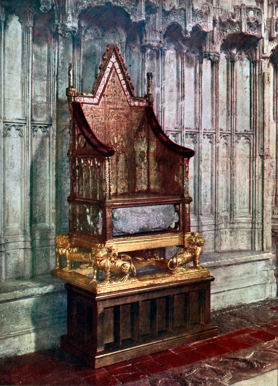 Taç Giydirme Koltuğu, Stone of Scone, Westminster Abbey, Londra, 1937 by Unbekannt