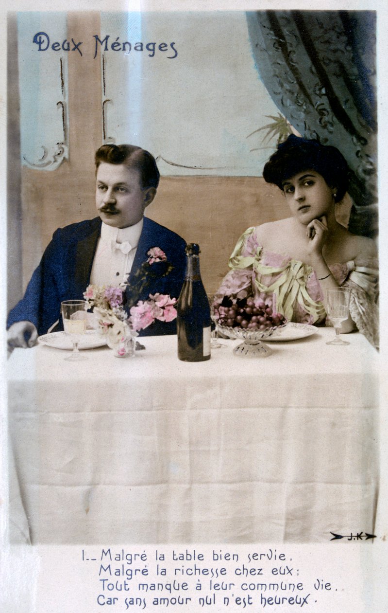 Çift, Fransız Kartpostalı, c1900 by Unbekannt
