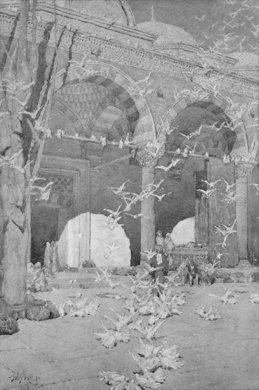 Güvercinler Camii Avlusu, 1913 by Unbekannt
