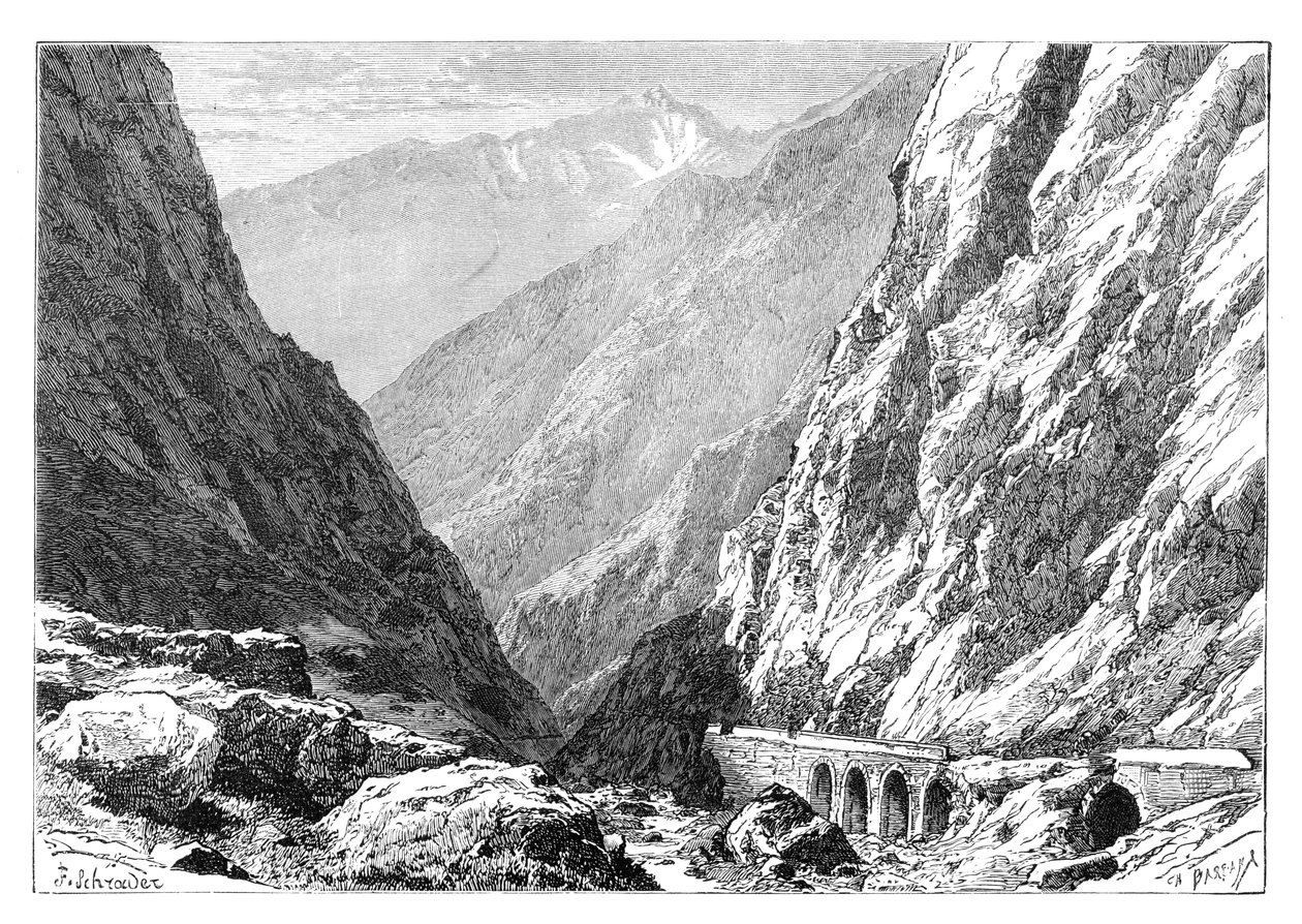Rusya Gürcistan sınırındaki Darial Kirliliği, 1895 by Unbekannt