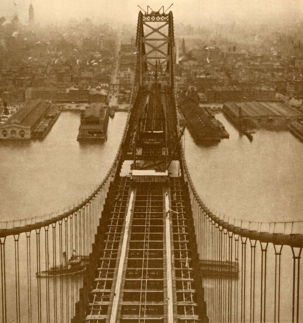 Delaware Nehri Asma Köprüsü, c1930. by Unbekannt