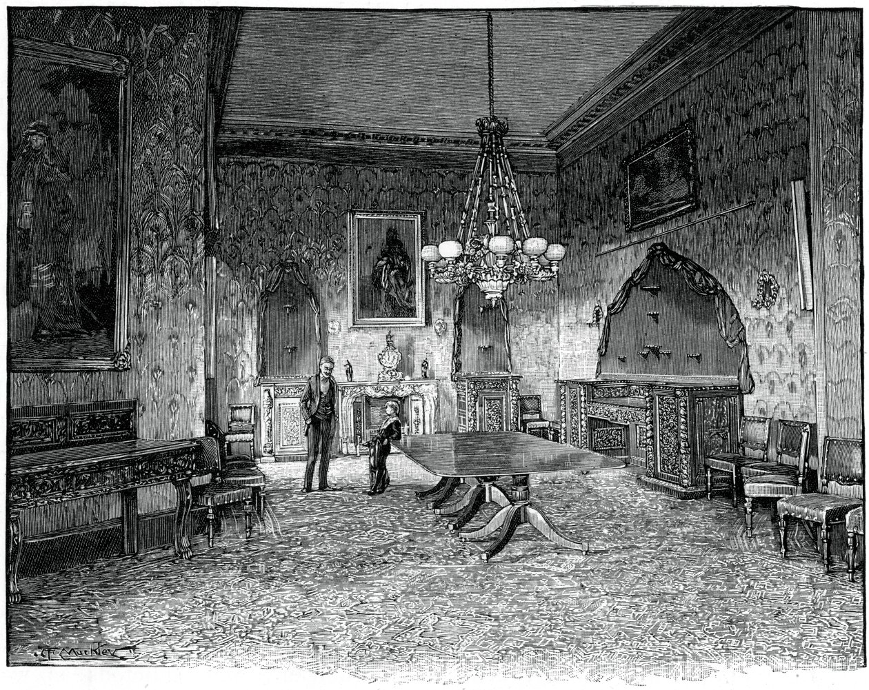 Yemek Odası, Kilkenny House, İrlanda, 19. yüzyıl by Unbekannt
