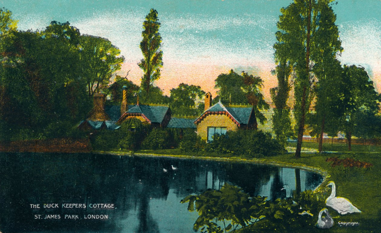 Duck Keepers Cottage, St. James Park, Londra, 1907 by Unbekannt