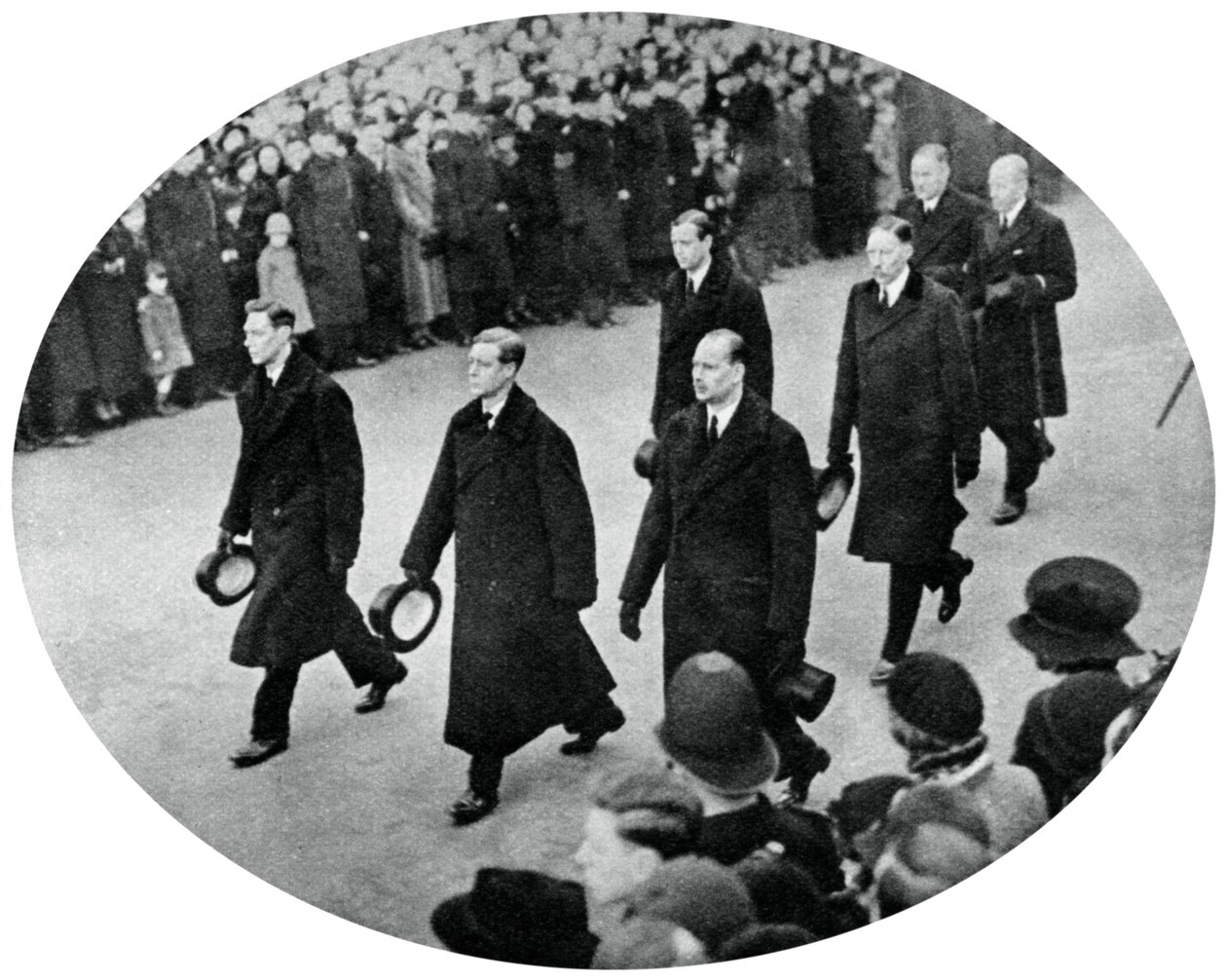 York Dükü ve kardeşleri King George Vs cenaze töreninde, 1936, 1937 by Unbekannt