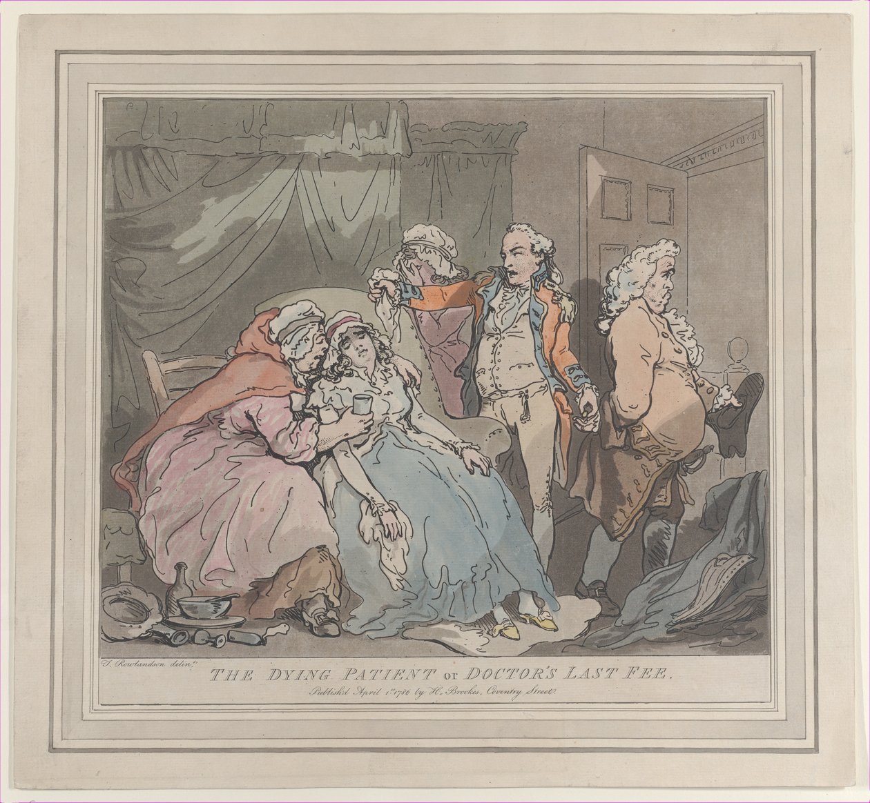 Ölen Hasta veya Doktorun Son Ücreti, 1 Nisan 1786., 1 Nisan 1786. by Unbekannt