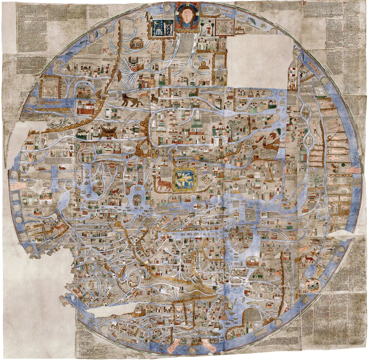 Ebstorf Haritası, c. 1300 by Unbekannt