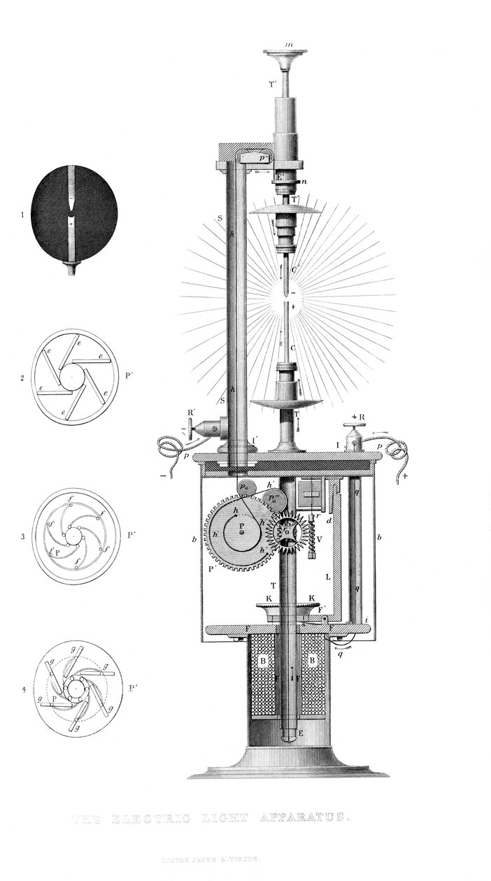 Elektrikli Işık Aparatı, 1866 by Unbekannt