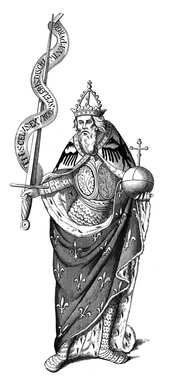 İmparator Charlemagne 742-814, 1849 by Unbekannt