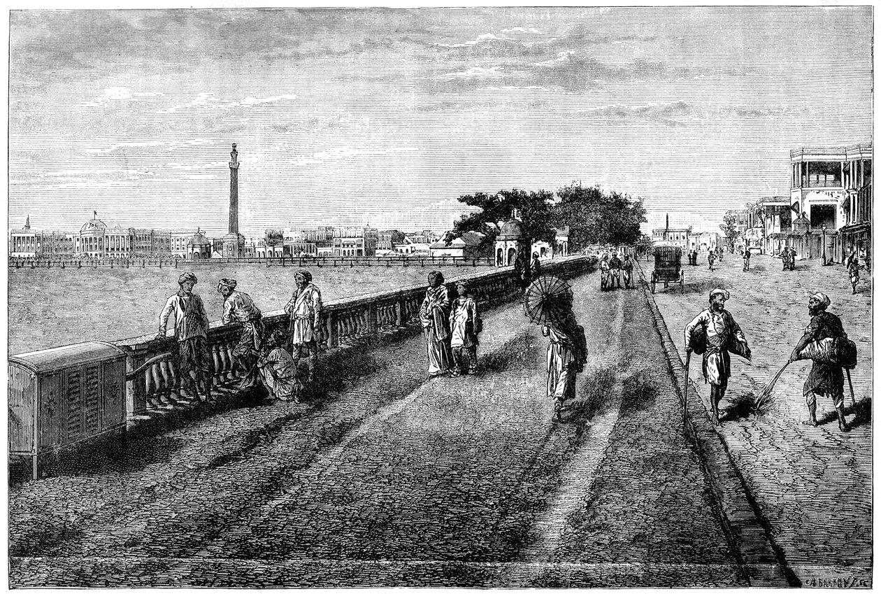 Esplanade ve Hükümet Konağı, Kalküta, Hindistan, 19. yüzyıl by Unbekannt