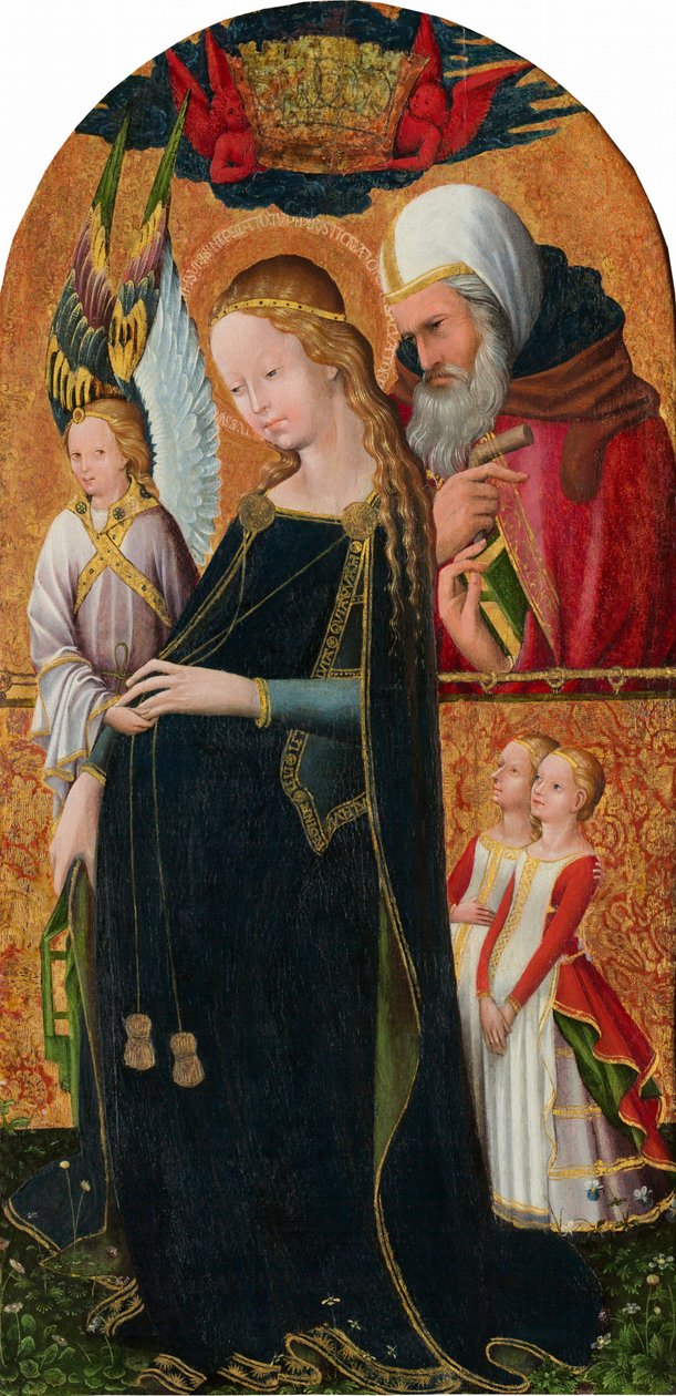 Aziz Joseph ile Bekleyen Madonna, c. 14251450. by Unbekannt