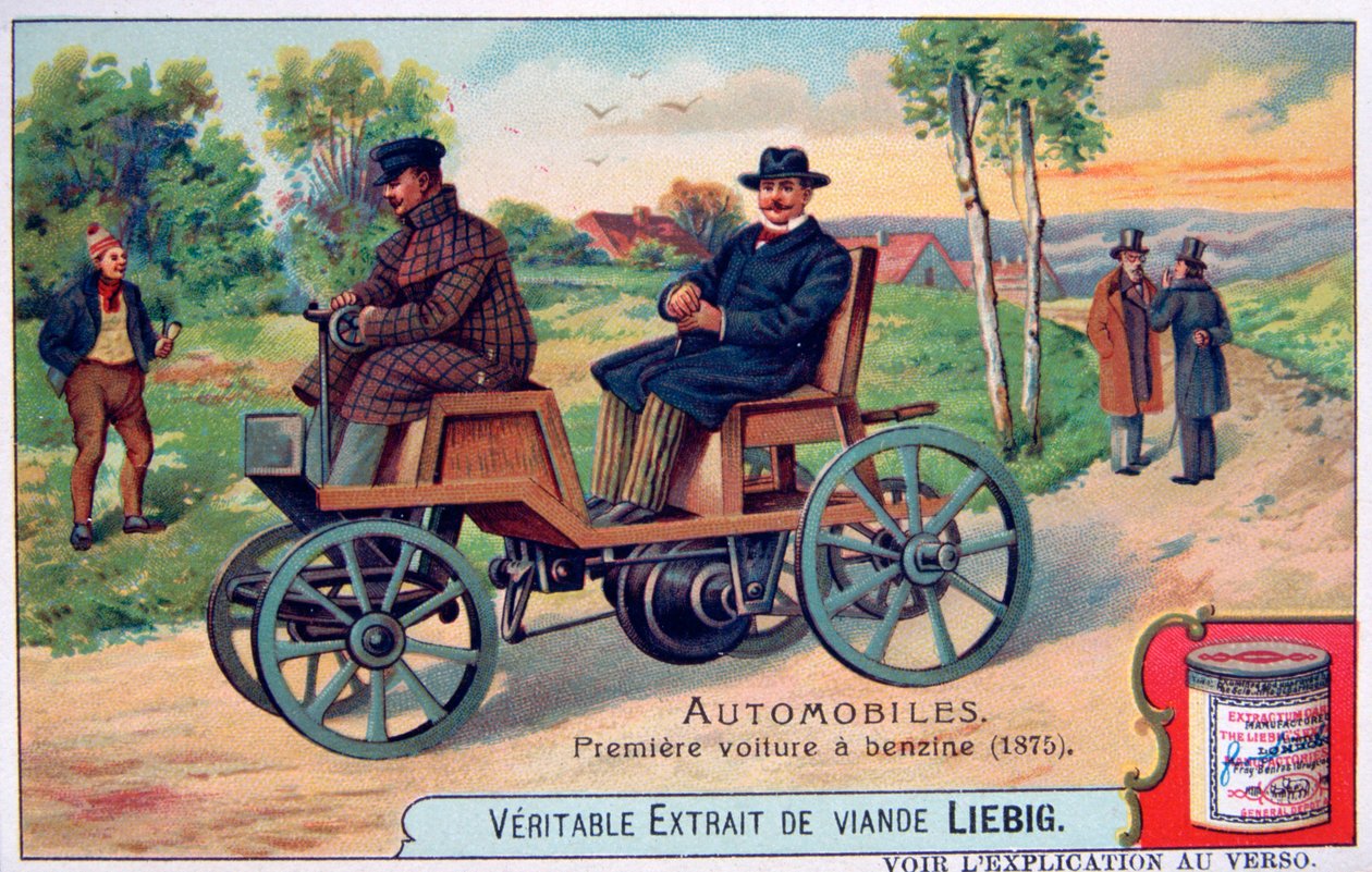 İlk Benzinli Otomobil, 1875, c1900 by Unbekannt