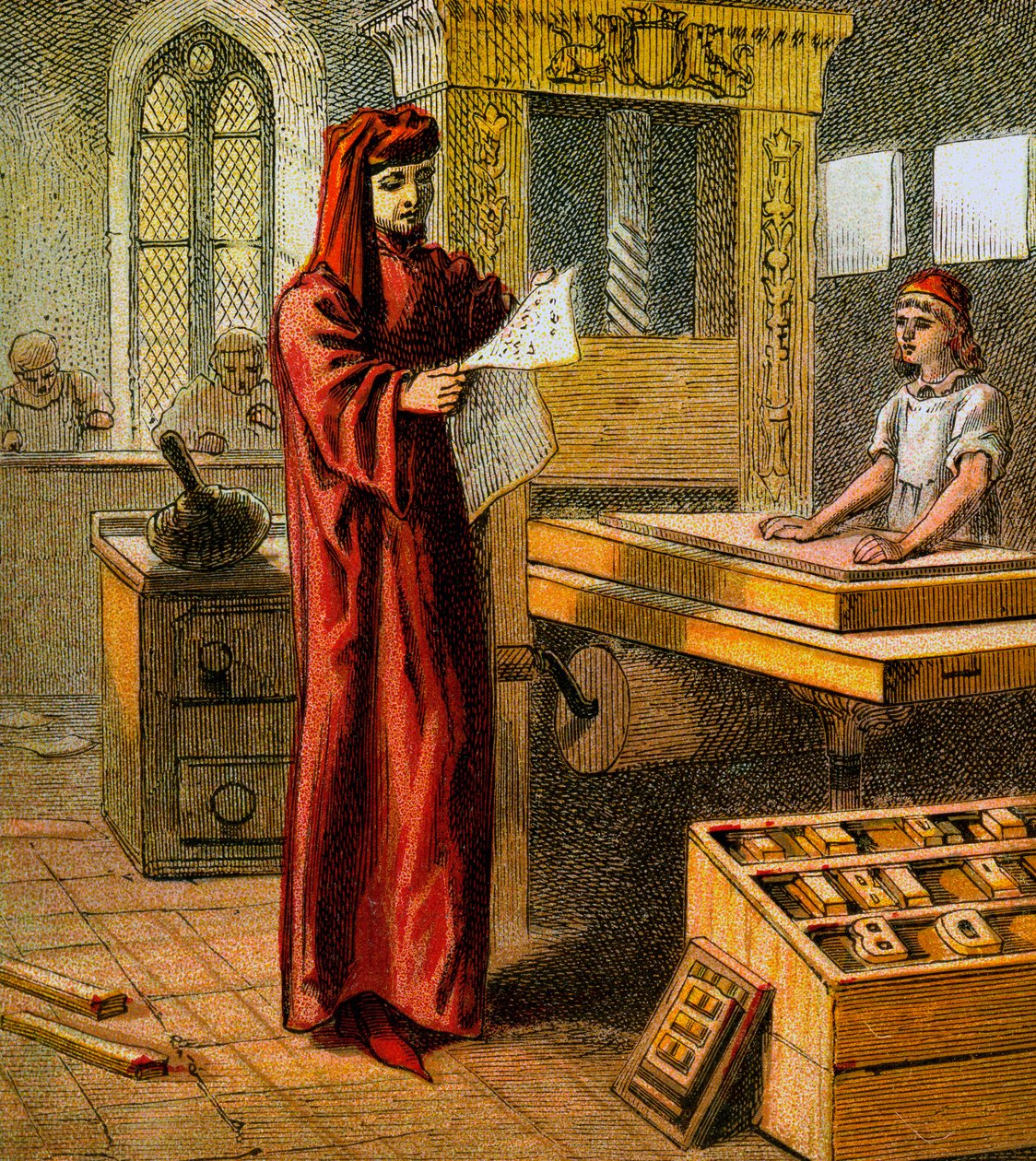 İlk İngiliz Yazıcı, 15. yüzyıl, c1850 by Unbekannt
