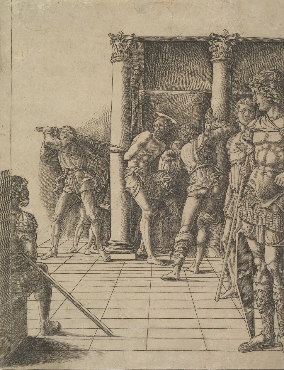 Kaldırım ile Flagellation, ca. 1475-80. by Unbekannt