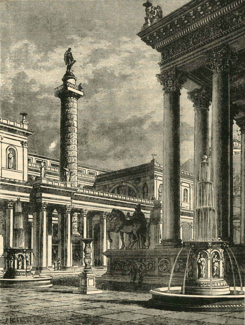 Forum ve Trajan Sütunu restorasyonu, 1890. by Unbekannt