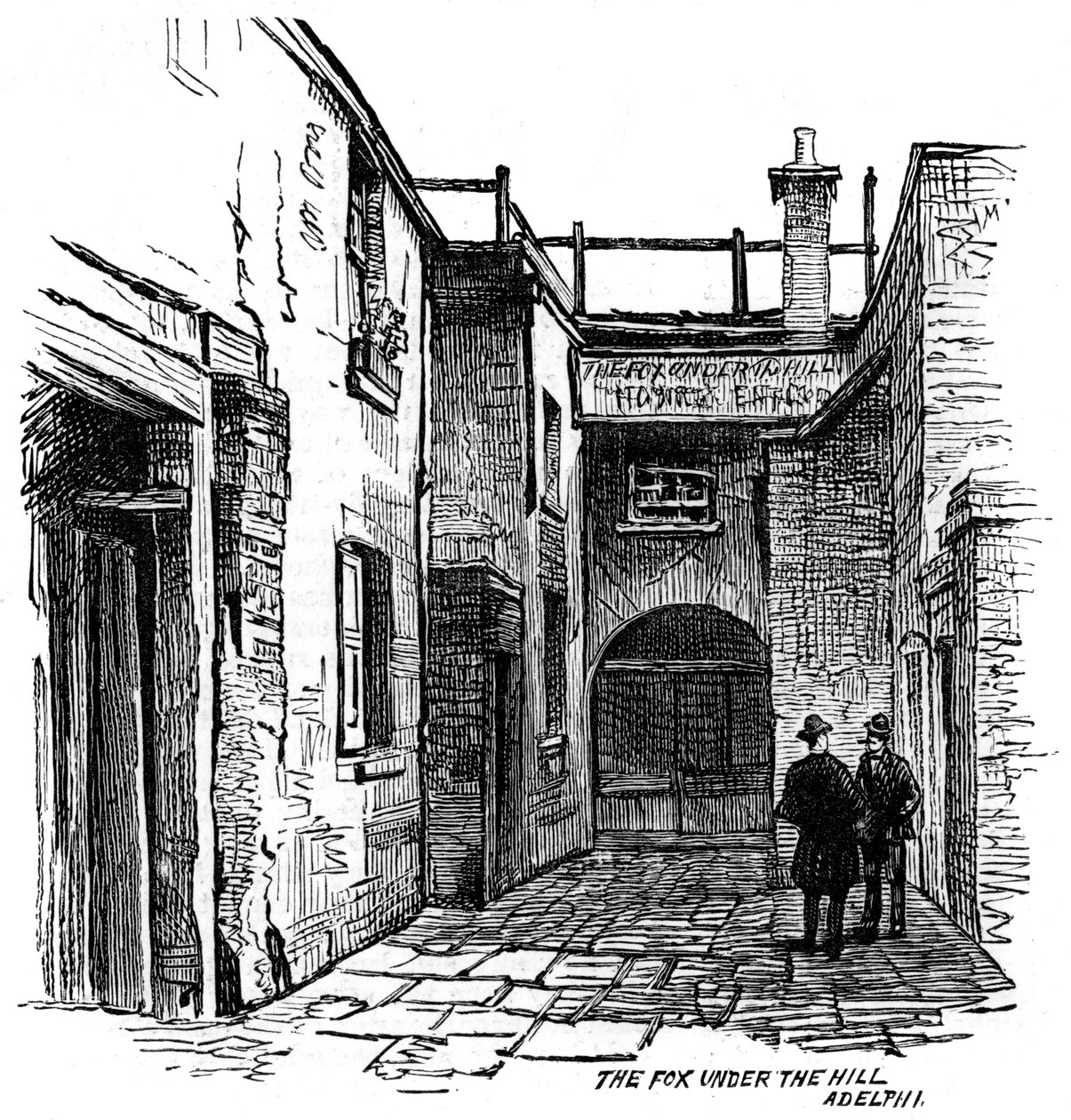 The Fox Under the Hill halk evi, Adelphi, Westminster, Londra, 1887 by Unbekannt