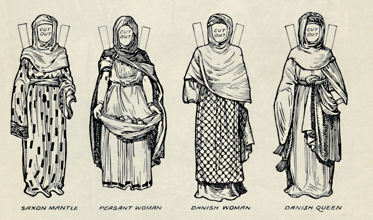 İngiliz Kostümü Galerisi: Danimarkalıların ve Daha Sonra Anglo-Saksonların Elbisesi, c1934 by Unbekannt