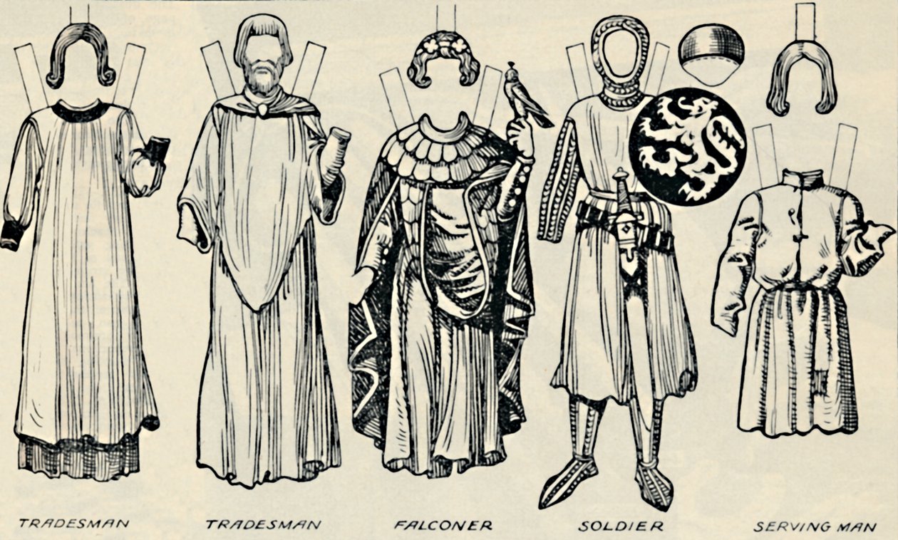 İngiliz Kostümü Galerisi: Henry III Zamanında Erkekler ve Kadınlar Ne Giydi, c1934 by Unbekannt