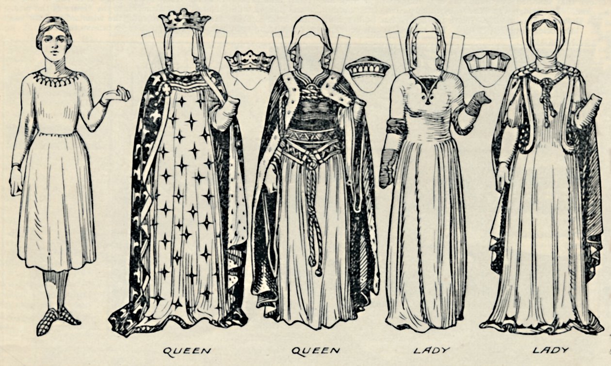 İngiliz Kostümü Galerisi: Henry III Zamanında Erkekler ve Kadınlar Ne Giydi, c1934 by Unbekannt
