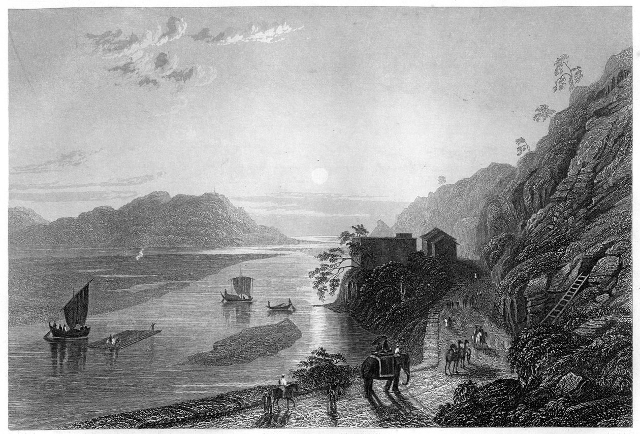Ganj, Hurdwar, Hindistan, c1860 yakınlarındaki ovalara giriyor by Unbekannt