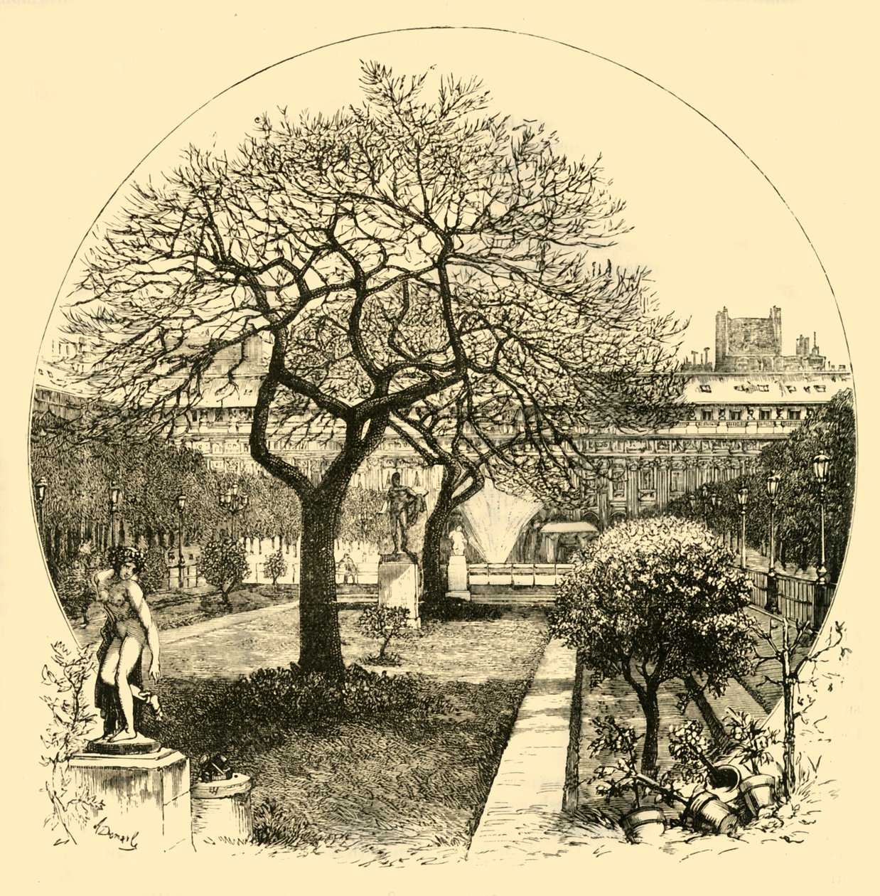 Palais Royal Bahçeleri, Paris, 1890. by Unbekannt