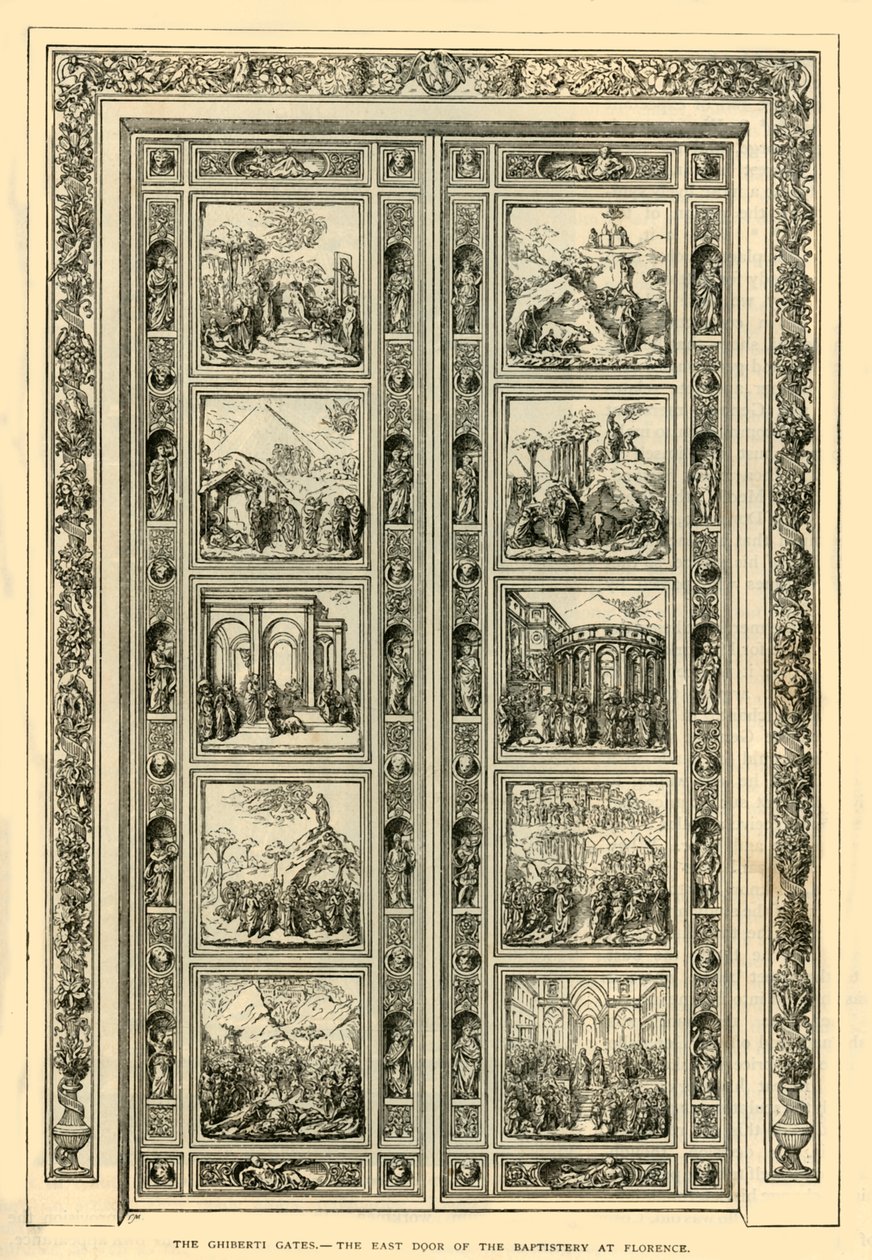 Ghiberti Kapıları - Floransa'daki Vaftizhanenin Doğu Kapısı, 1882. by Unbekannt