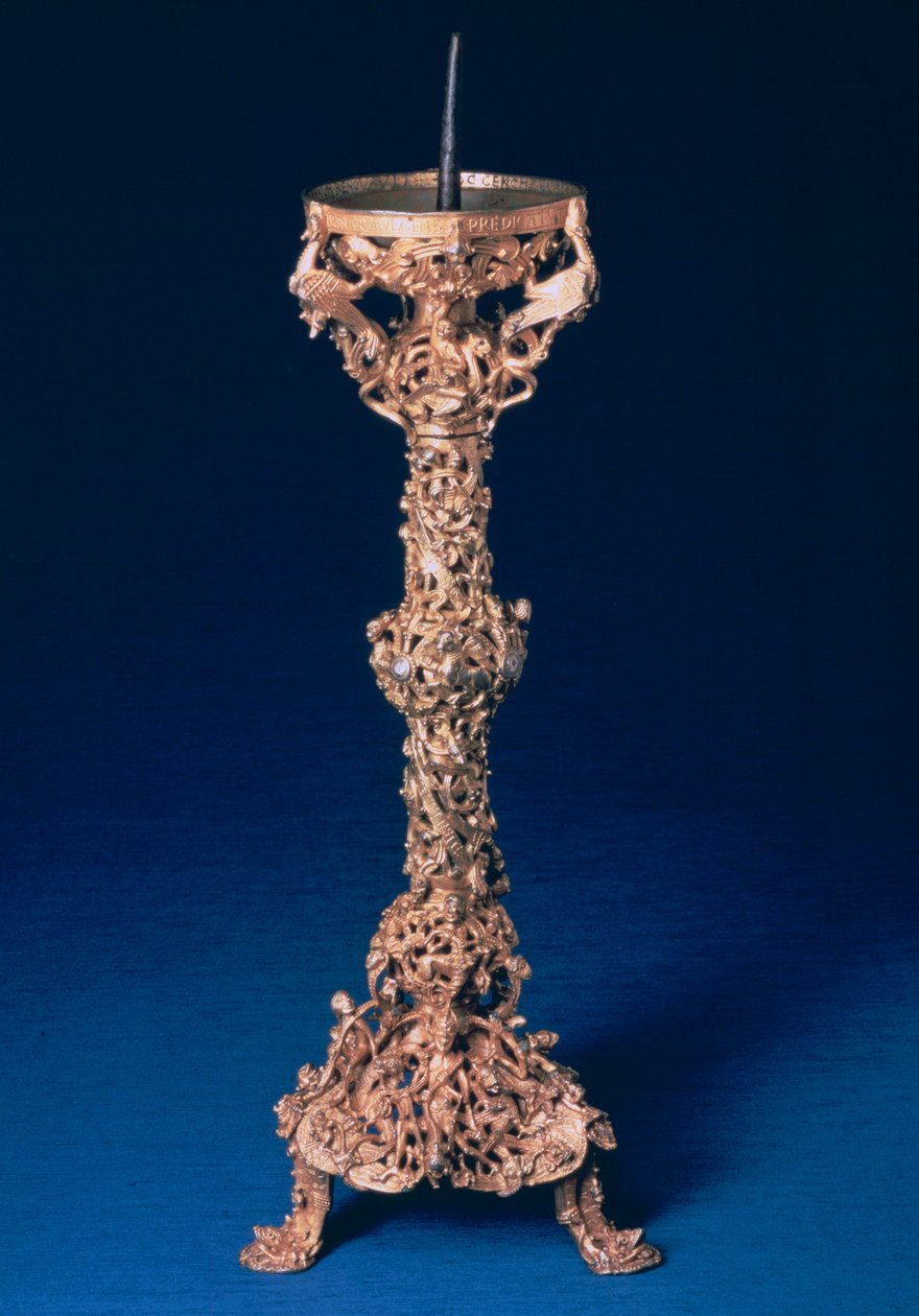 Gloucester Şamdan, yaldızlı metal, İngilizce, 12. yüzyıl by Unbekannt