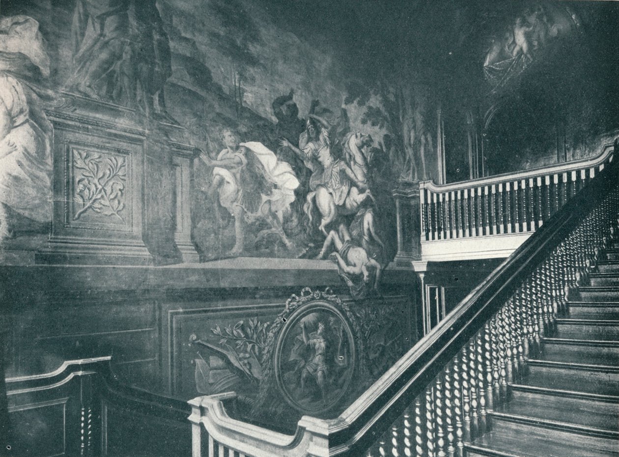 Büyük Merdiven, Thornhills Duvar Resimlerini Gösteriyor, Stoke Edith, c1909 by Unbekannt