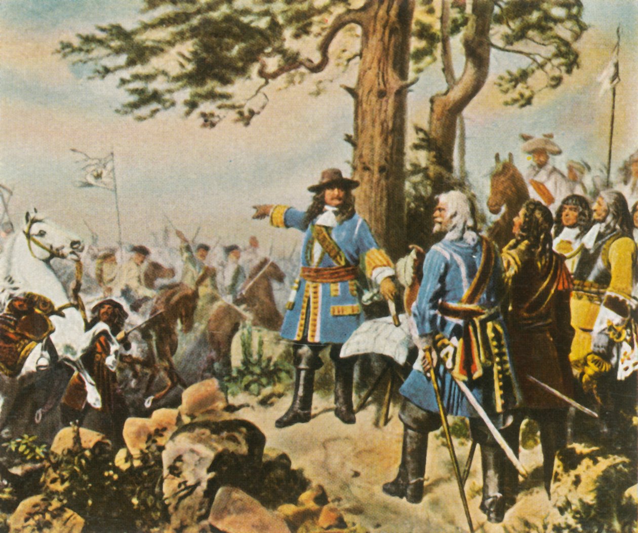 28 Haziran 1675, Fehrbellin Muharebesi öncesi Büyük Seçmen komutanları. by Unbekannt