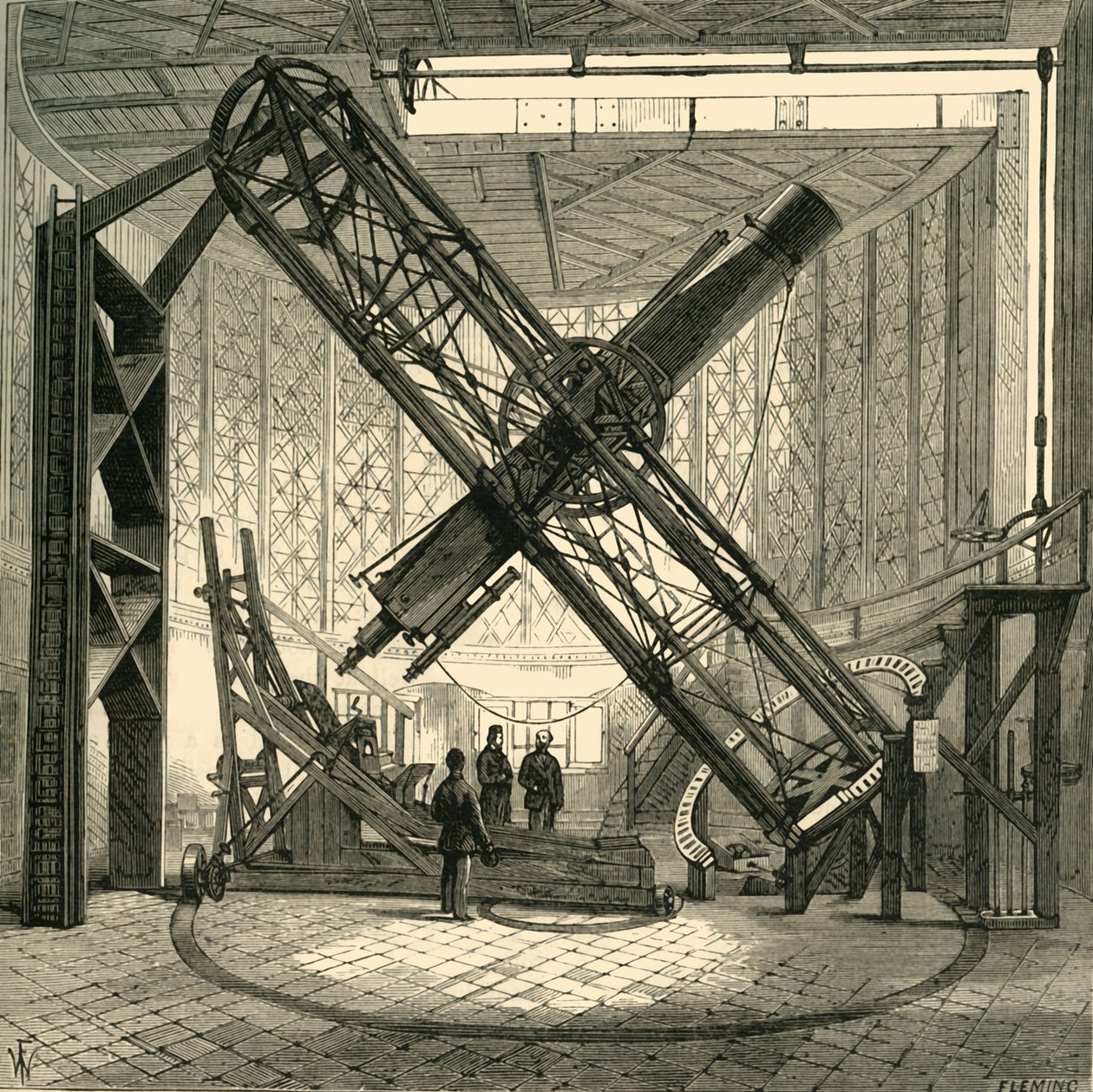 Kubbedeki Büyük Ekvator Teleskobu, Greenwich Gözlemevi, c1878. by Unbekannt