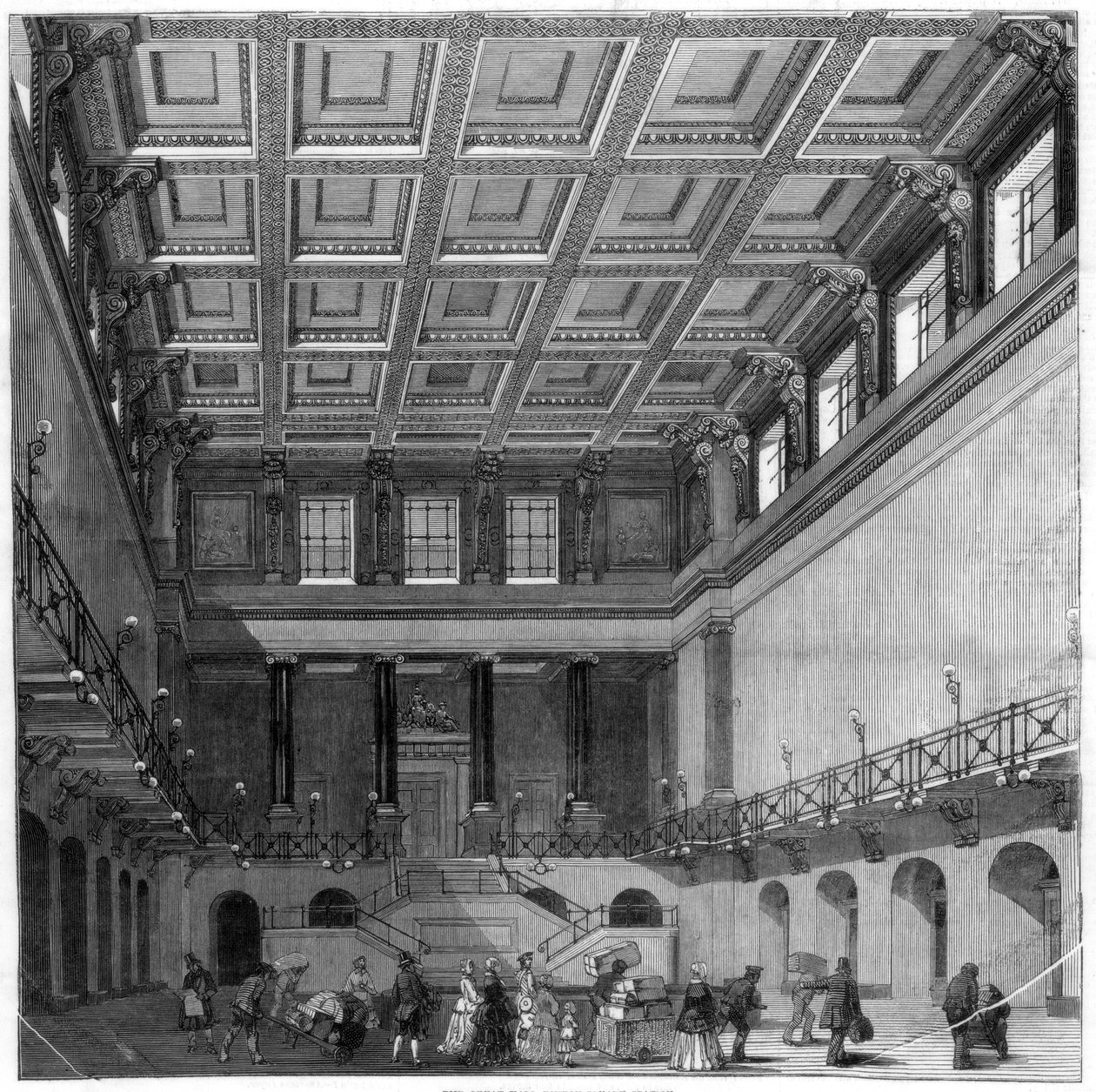 Büyük Salon, Euston Meydanı istasyonu, 1849 by Unbekannt