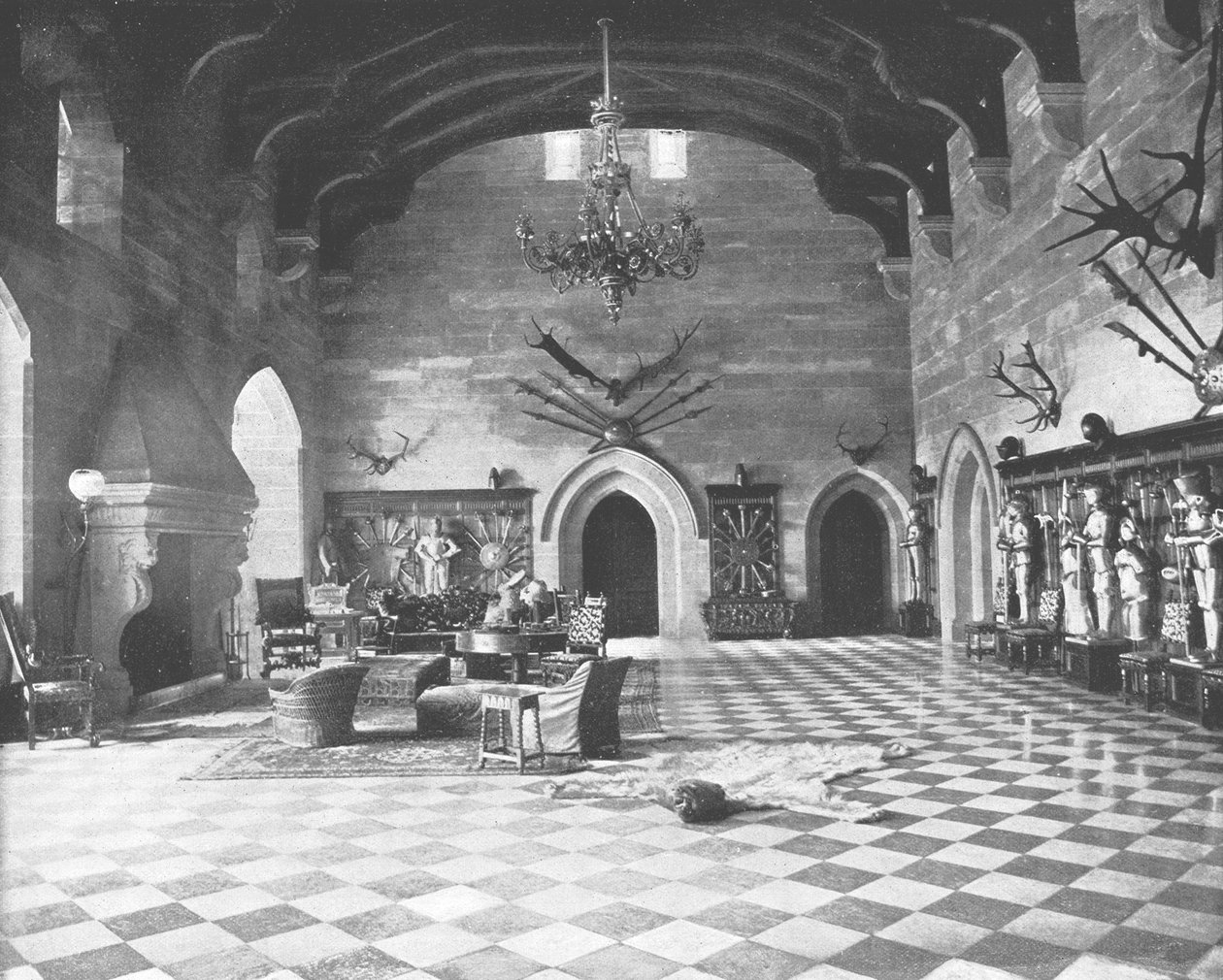 Büyük Salon, Warwick Kalesi, Warwickshire, 1894. by Unbekannt