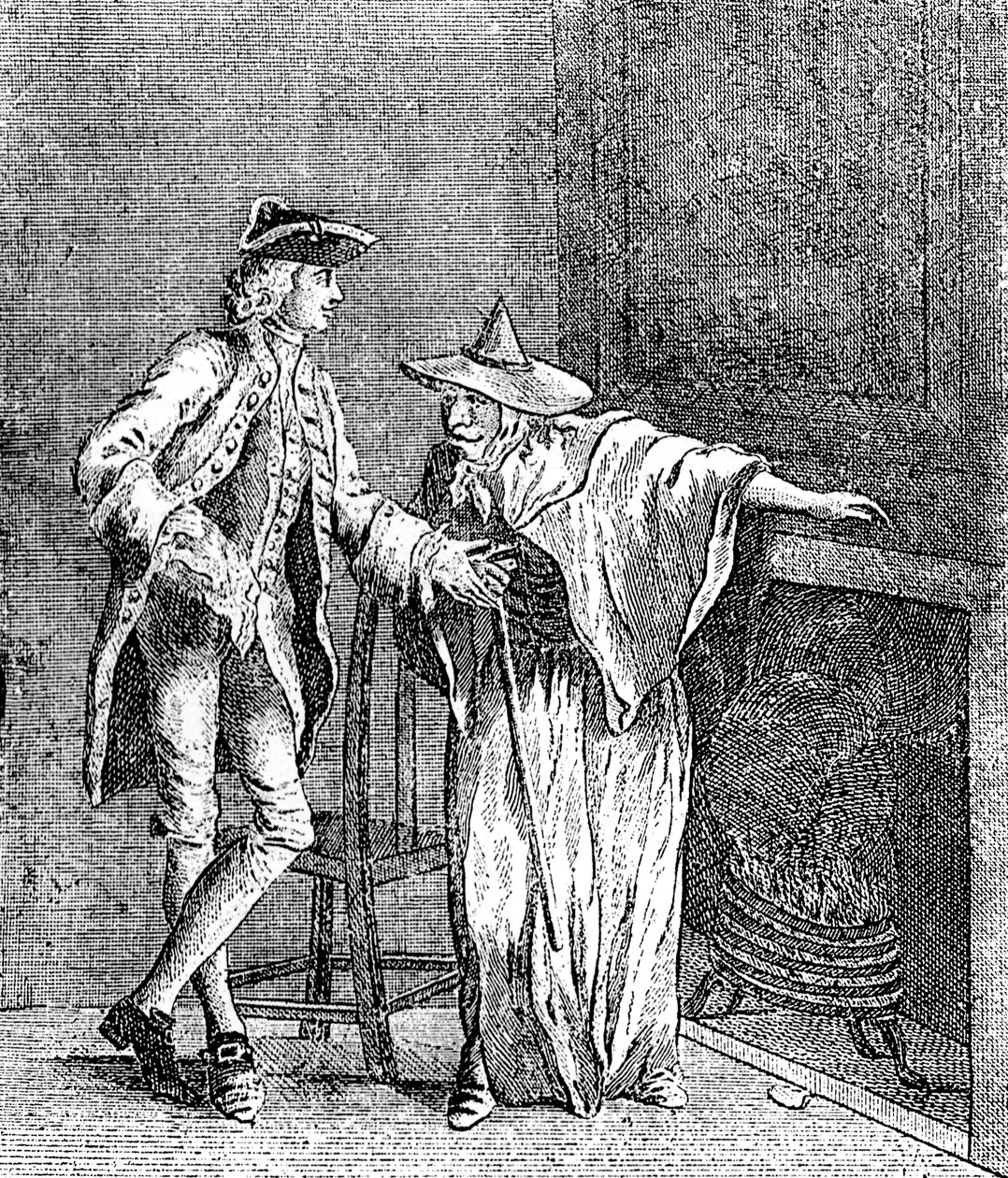 Çingene, Büyük Britanya Baş Müfettişi ile sohbet ediyor, c1753 by Unbekannt