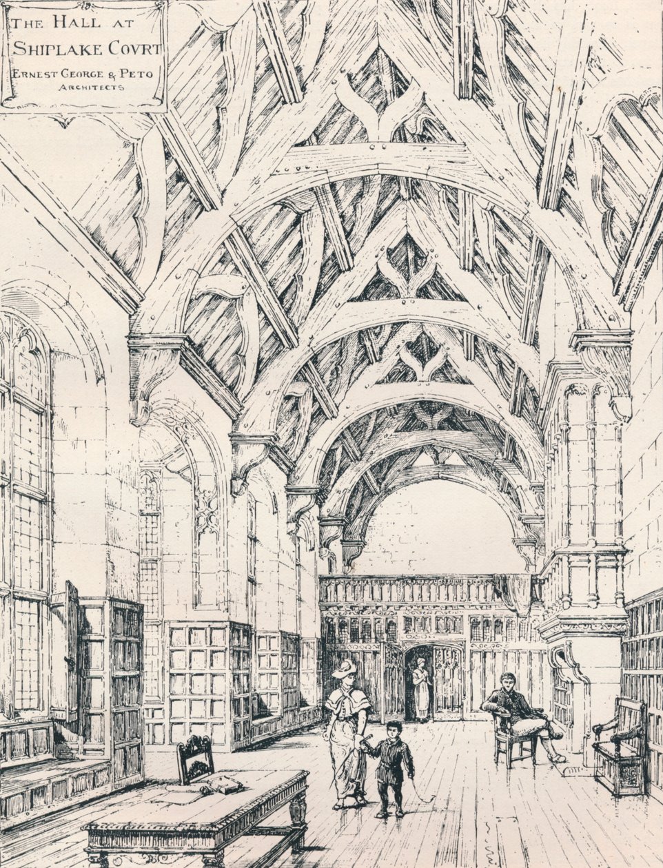 Salon, Shiplake Mahkemesi, 1898 by Unbekannt