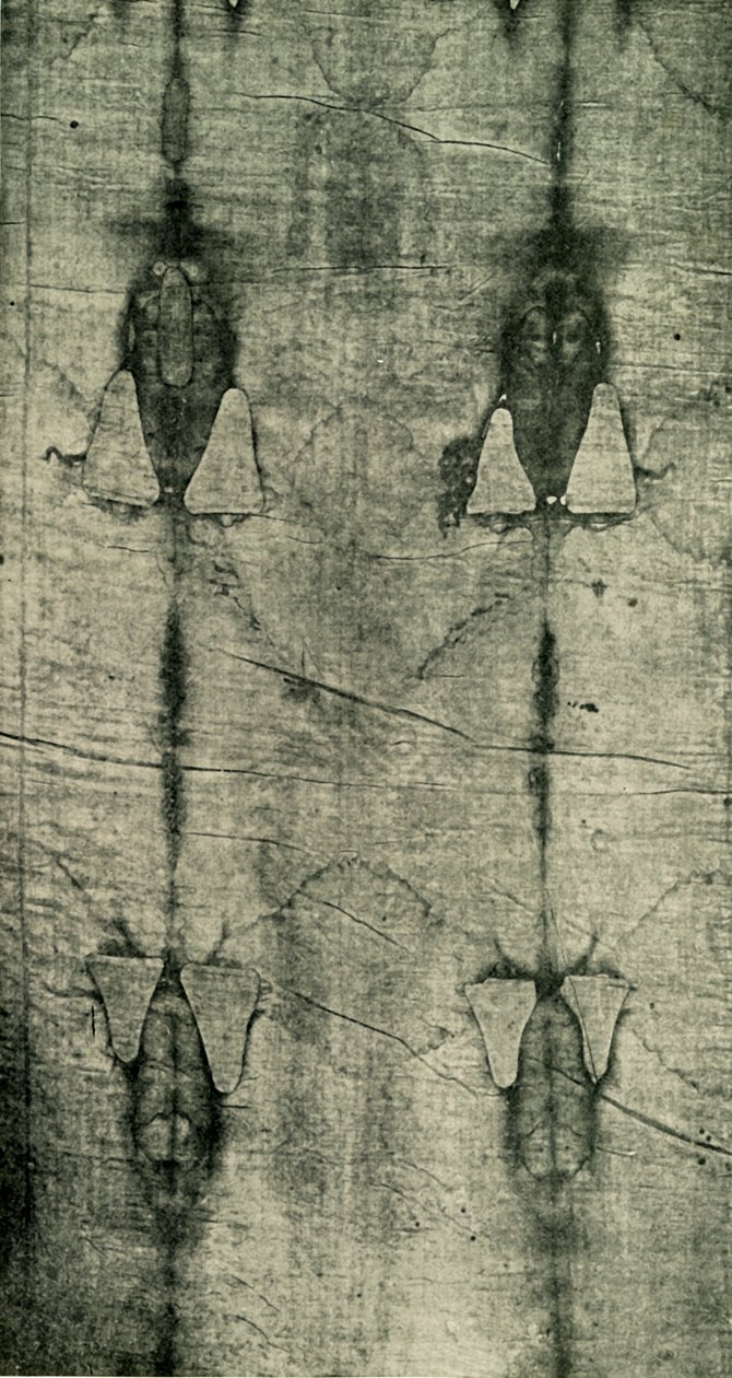 Kutsal Kefen - Bedenin Damgası: Önden Görünüm, 1902. by Unbekannt