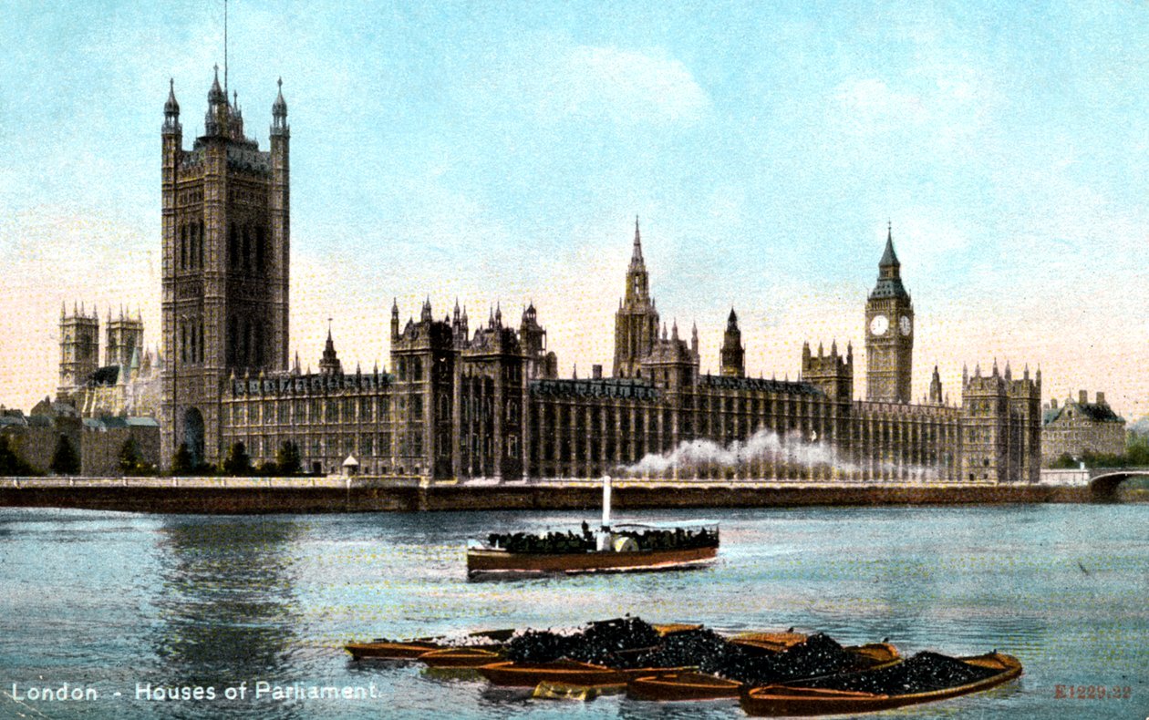 Parlamento Binaları, Westminster, Londra, 20. yüzyılın başlarında by Unbekannt
