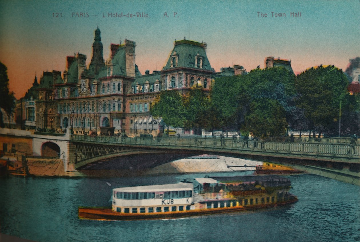 Hotel de Ville, Paris, c1920 by Unbekannt