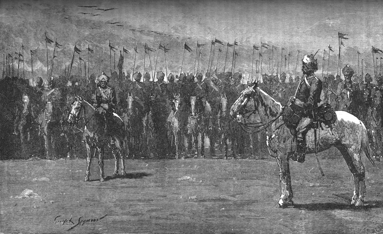Kızılderili Birliği - On Üçüncü Bengal Mızraklı Askerleri, c1882 by Unbekannt