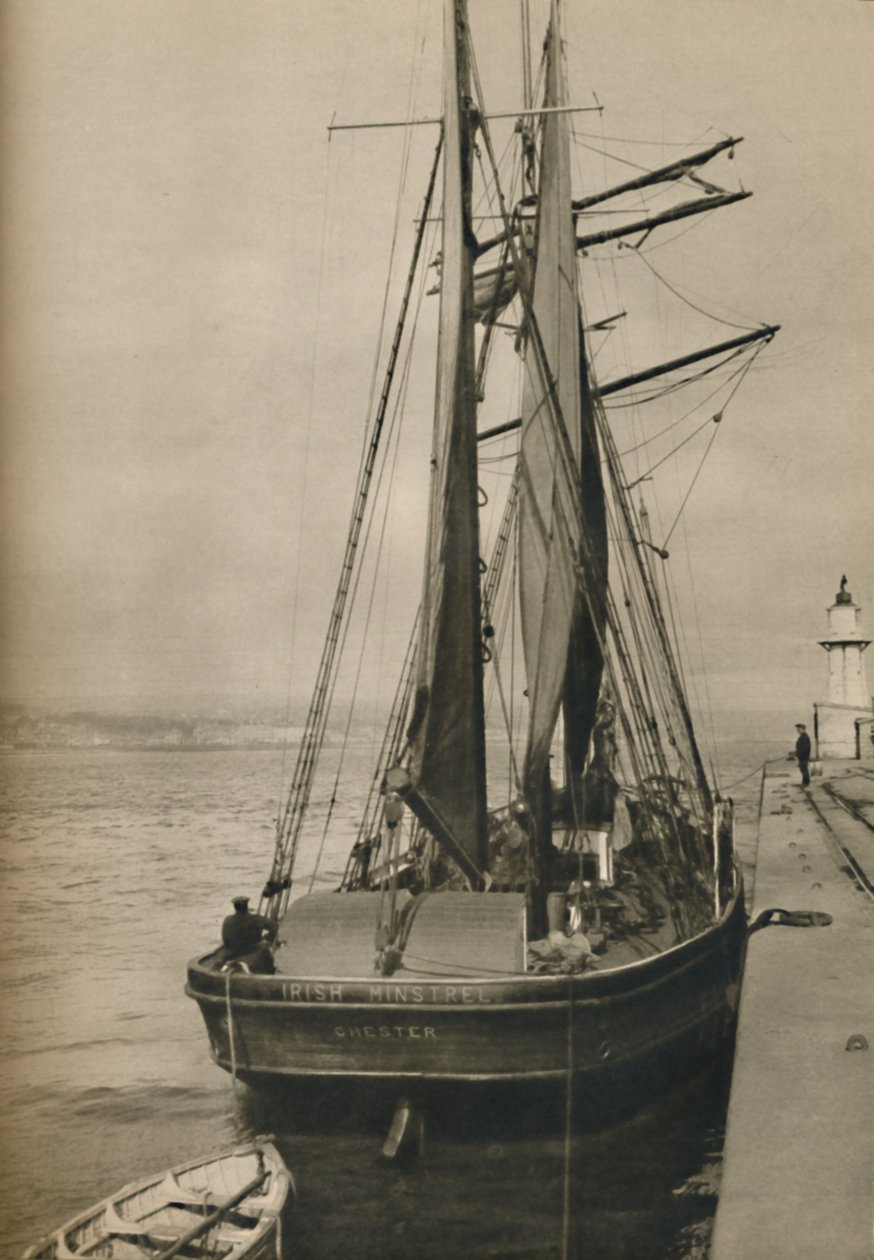 İrlandalı Minstrel, üç direkli ahşap bir gulet, 1937 by Unbekannt