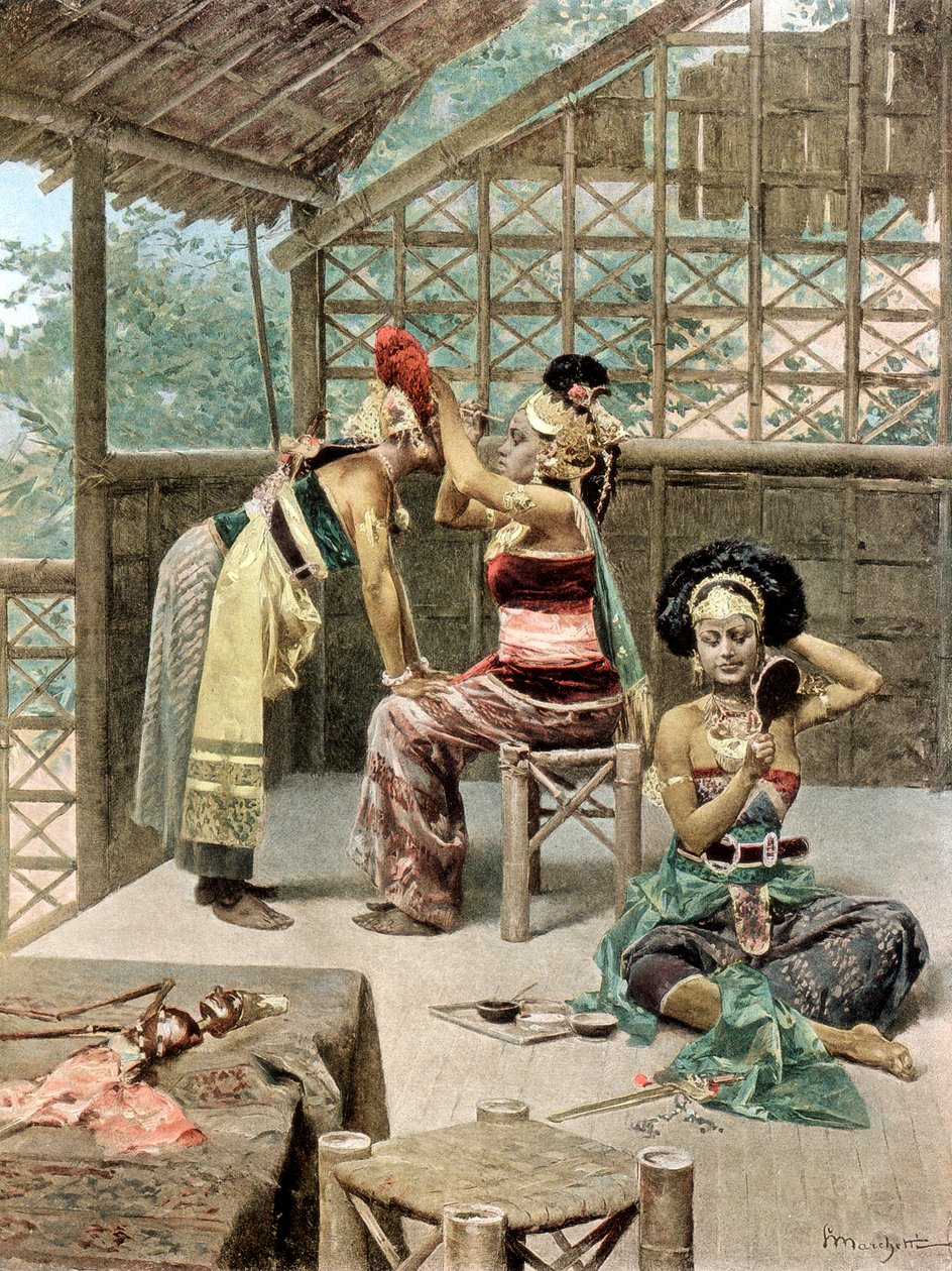Cava dansçıları, Evrensel Sergi, Paris, 1889 by Unbekannt