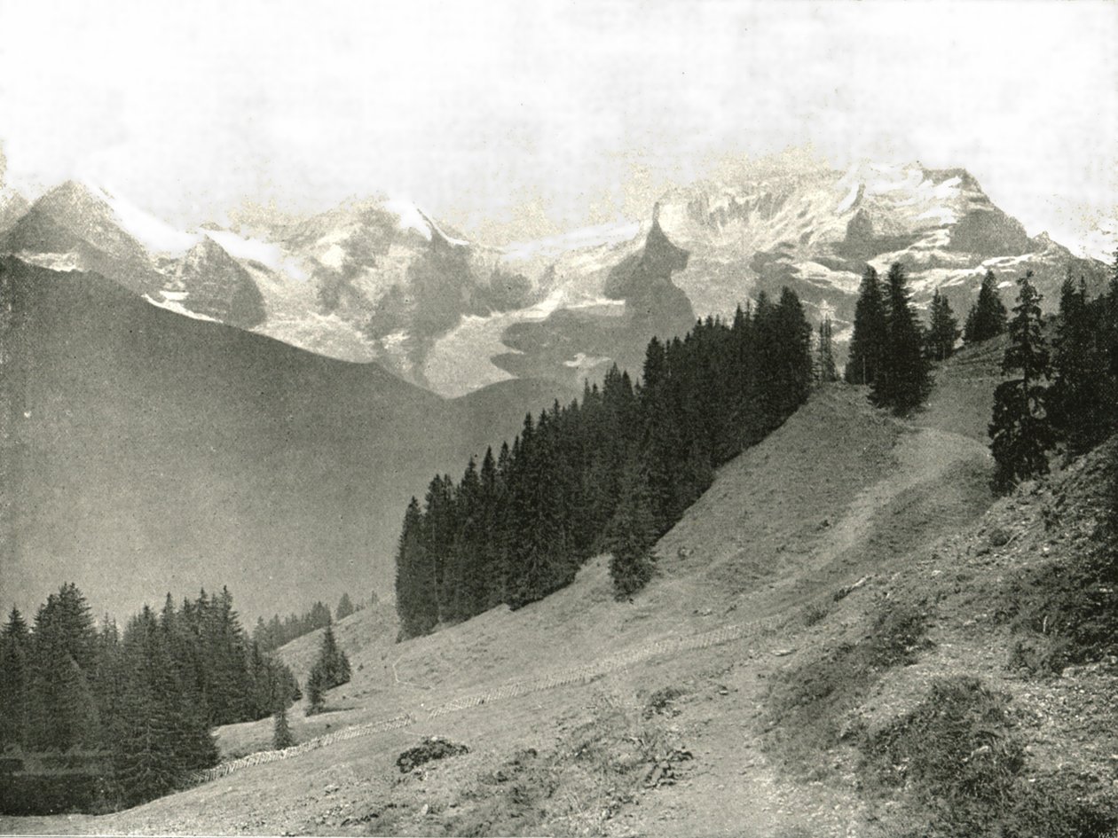 Jungfrau ve komşuları, İsviçre, 1895. by Unbekannt