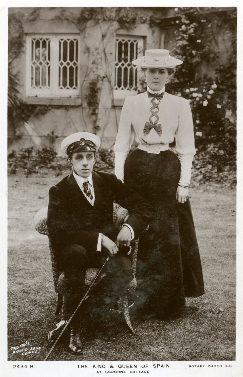 İspanya Kralı ve Kraliçesi, Osborne Cottage, Wight Adası, c1906-c1919 by Unbekannt