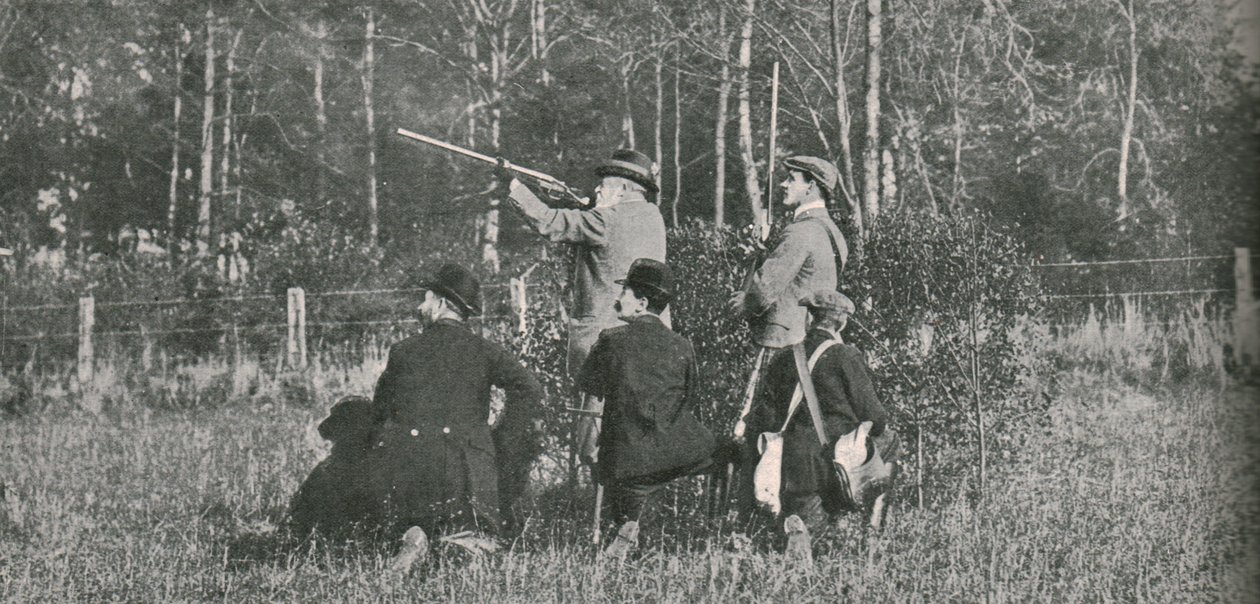 Kral, Sandringham koruma alanlarına ateş ediyor, 1900