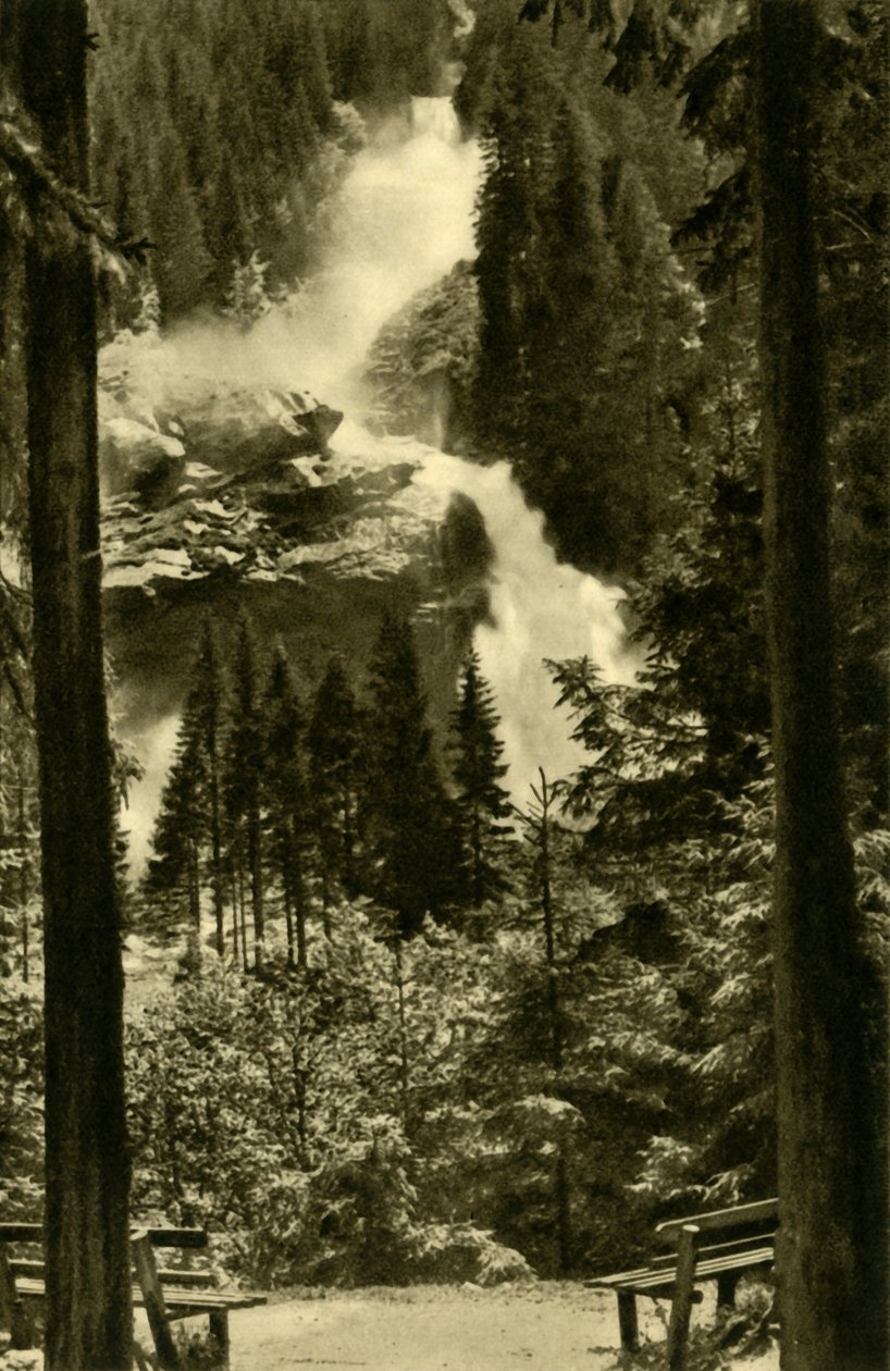 Krimml Şelaleleri, Yüksek Tauern Ulusal Parkı, Avusturya, c1935. by Unbekannt